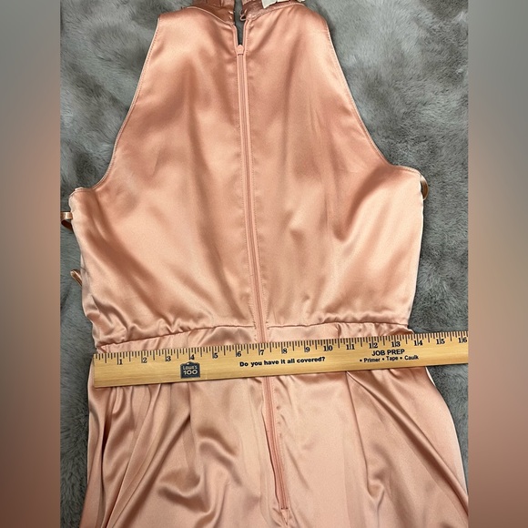 NWT ted baker satin bow neck pleated midi dress rose gold Size 8 spring wedding - Picture 15 of 15